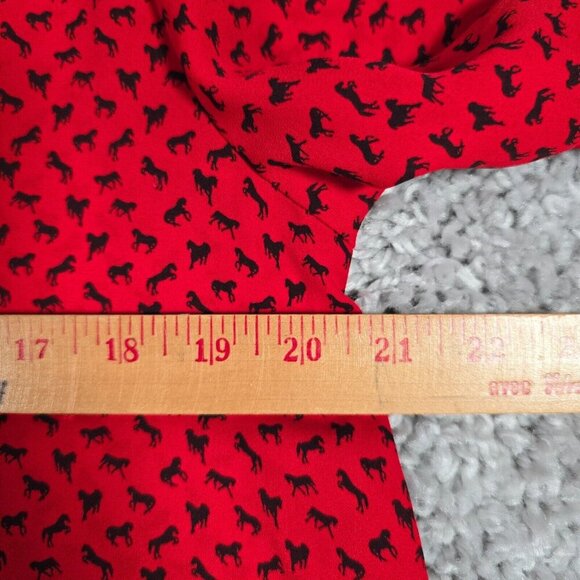Free People Women’s Horse Print Top Small Red Equestrian Preppy Casual Shirt - Picture 9 of 13